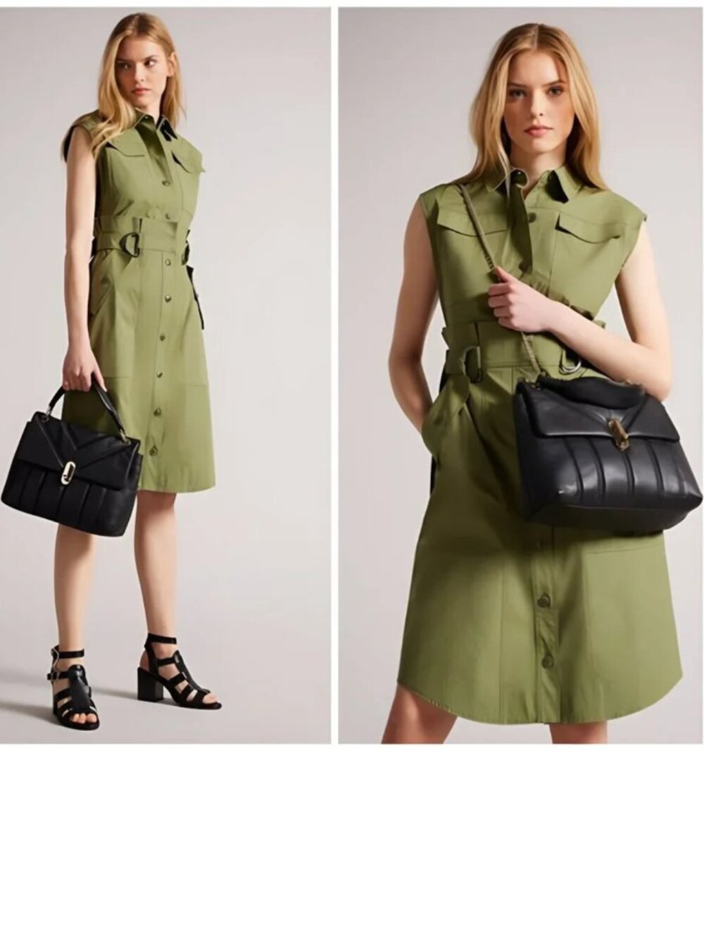Ted Baker London Puffer Quilted Leather Shoulder Bag in Black Ayaah